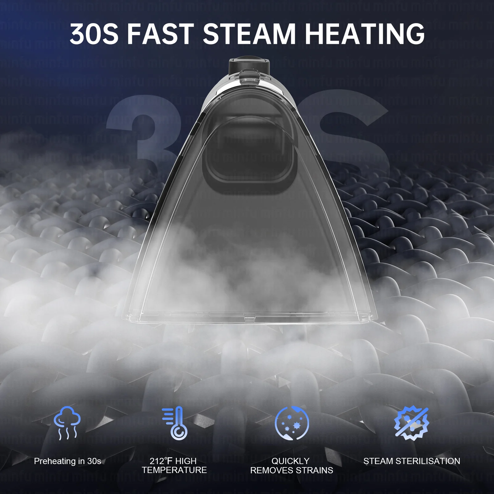 Steam Carpet Vacuum Cleaner Portable 16Kpa Suction Wet and Dry Washing with Multi Clean Modes Carpet Spot Deep Cleaner