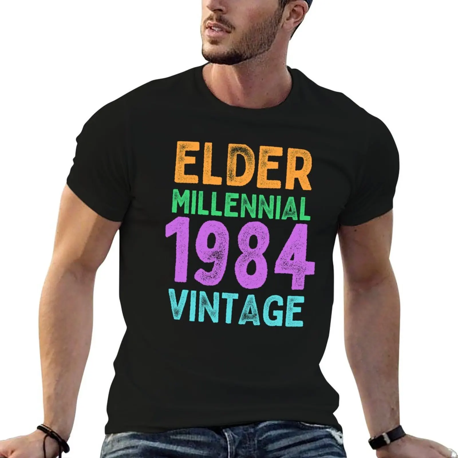

Elder Millennial 1984 Vintage (different years available) T-Shirt man t shirt heavy cotton t shirt man designer T-Shirt