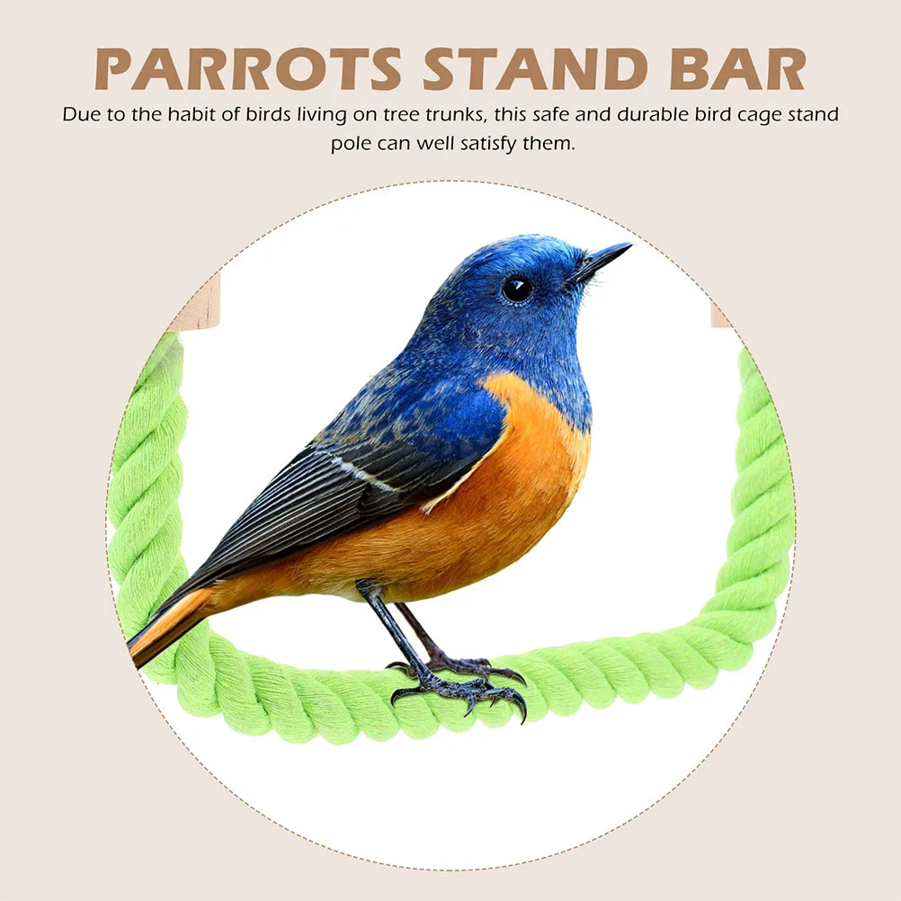

Bird Standing Rope Parrot Stand Cotton Rope Bird Cage Perch Chew Resistant Climbing Rod Bite Resistant Accessory