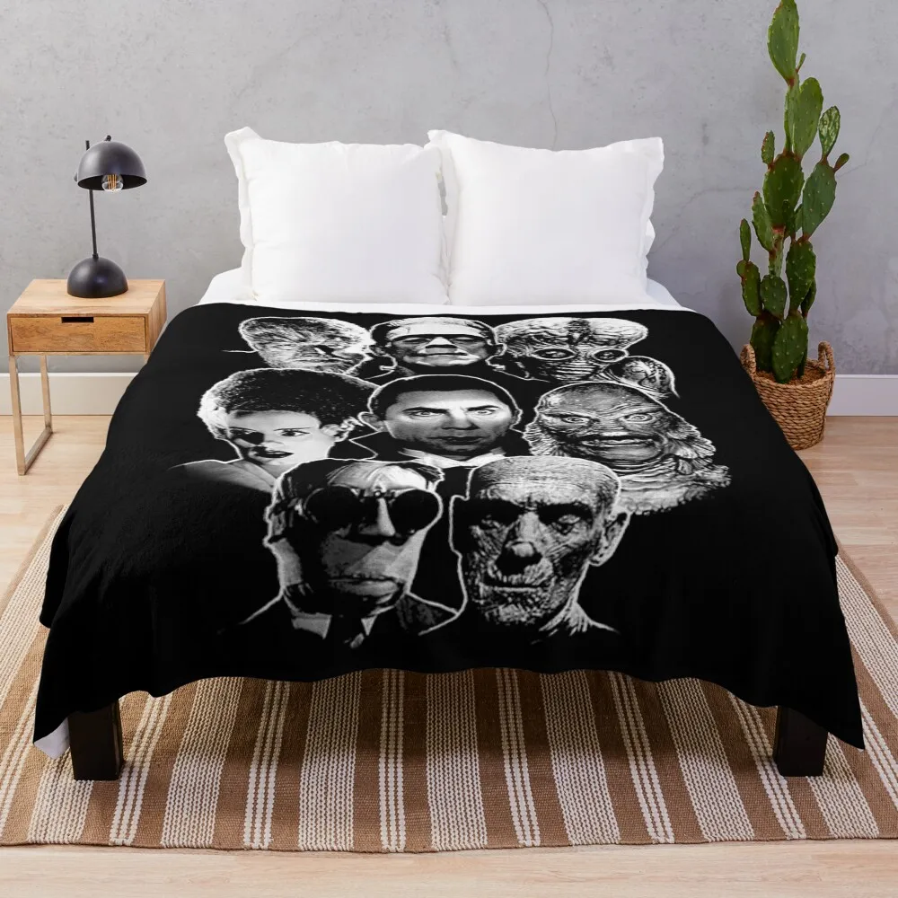 

Universal Monster Gang Throw Blanket blankets and throws Designers Extra Large Throw Sofa Quilt Blankets