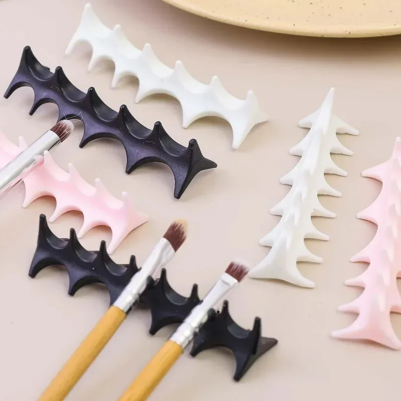 1/3개 선반형 페인팅 펜 거치대 네일 브러쉬 랙 부드러운 실리콘 네일 펜 홀더 스탠드 UV 젤 브러쉬 디스플레이 전시 선반 도구