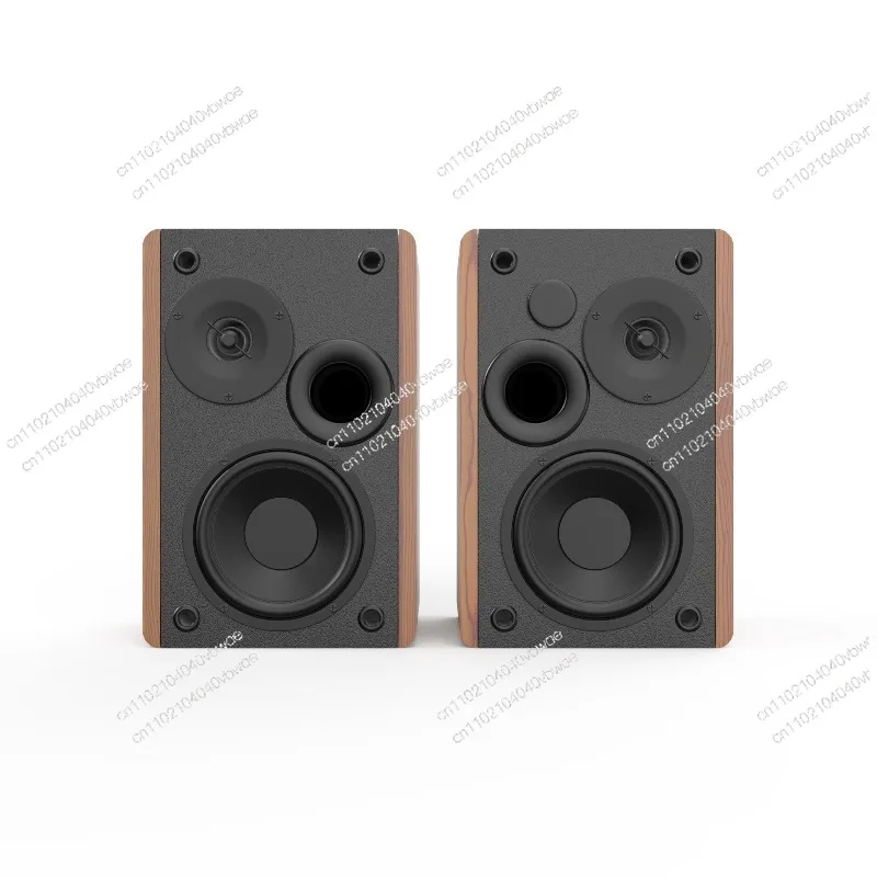 Computer Desktop Audio Multimedia Desktop Bluetooth Speaker 2.0 Wooden Bookshelf Speaker