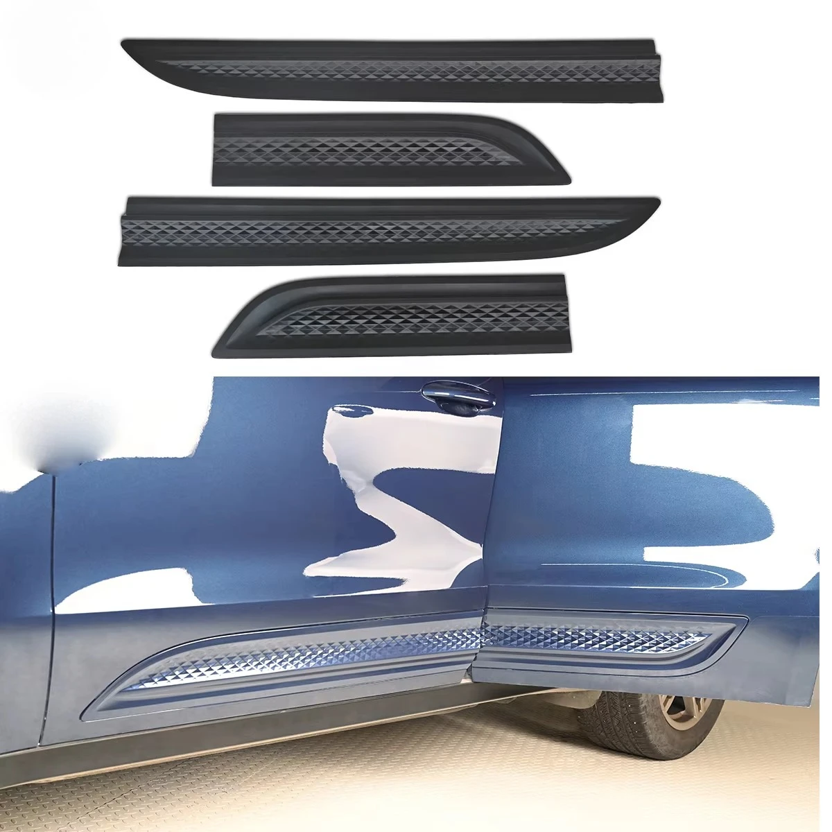 

For Porsche Macan 2014-up 95B.3 OE Style Side Skirts And Door Trim Replacement Side Step Door Panel