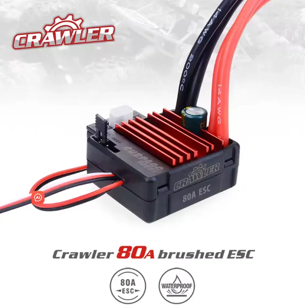 محرك Surpass Hobby 550 متعدد الفتحات مع 80A مقاوم للماء ESC - 10T/12T/16T/20T لقارب سيارة TRAXXAS TRX4/TRX6 & WLtoys RC