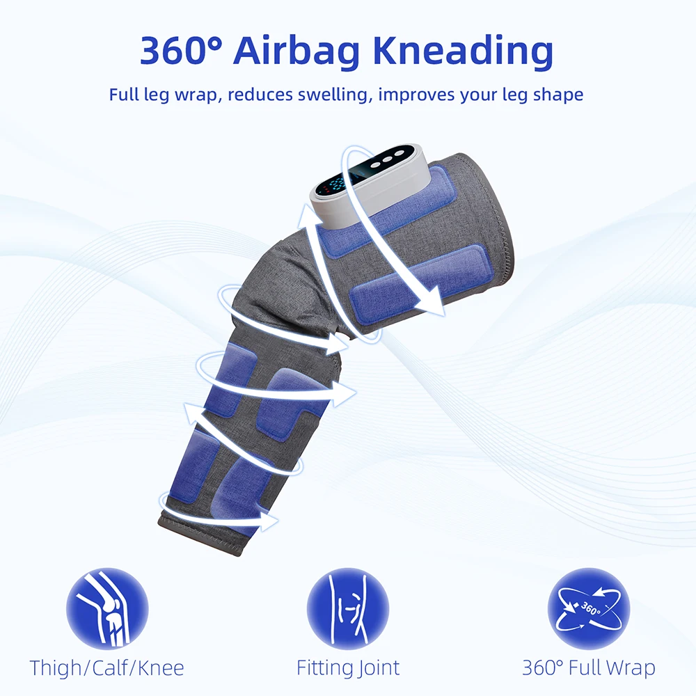 Electric Airbag Leg And Knee Massager Thigh With Calf High Frequency Vibration Massager Air Bag Kneading Relaxation Leg Massager view 5