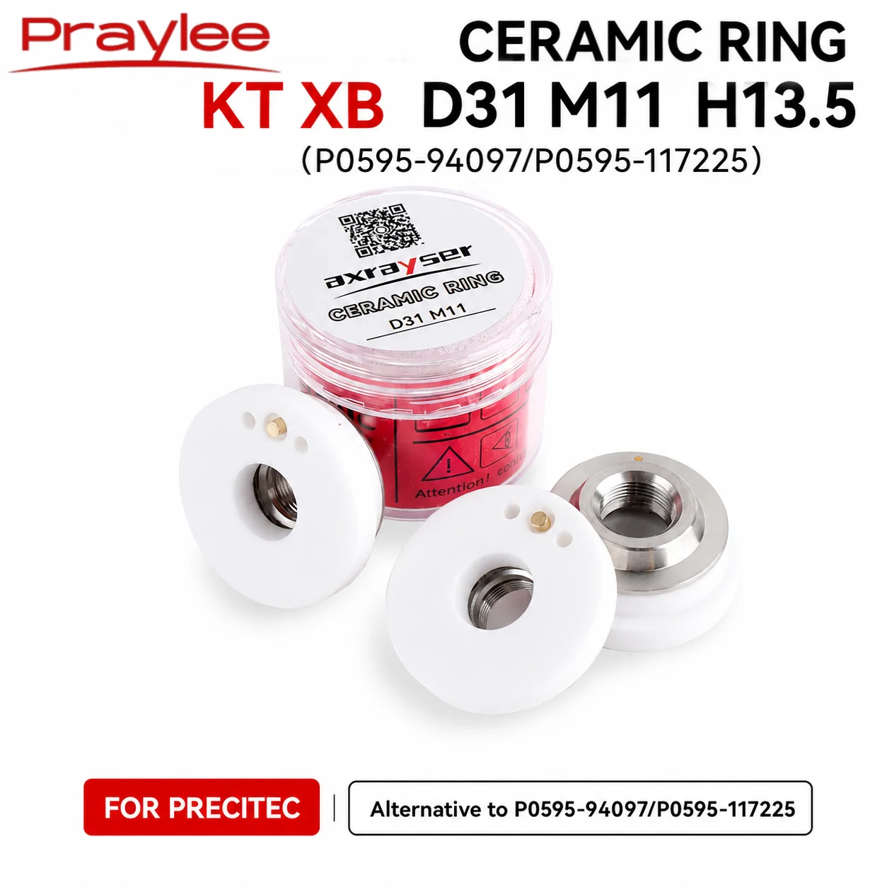 Precitec KT XB D31 M11 H13.5 Ceramic Ring Nozzle Holder Alternative P0595-94097 P0595-117225 Laser Cutting Head