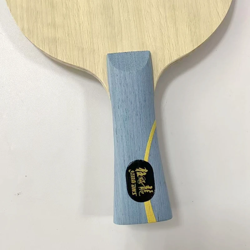 DIY W968 Hurricane Long V Tischtennisschläger Offensiver Pingpong-Schläger Gelb & Schwarz Mischfaser ARYL Carbon Klinge für Sport – Detail 4