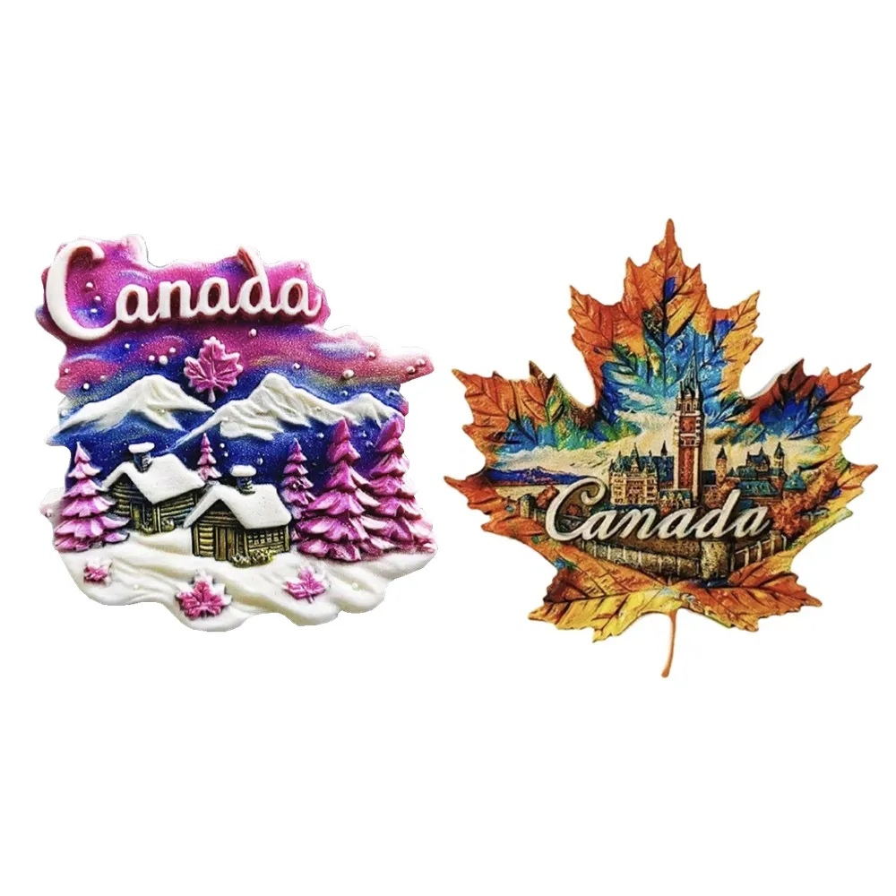 North America Canada Resin 3D Fridge Magnets Tourism Souvenir Refrigerator Sticker Handicraft Gift Decoration Articles