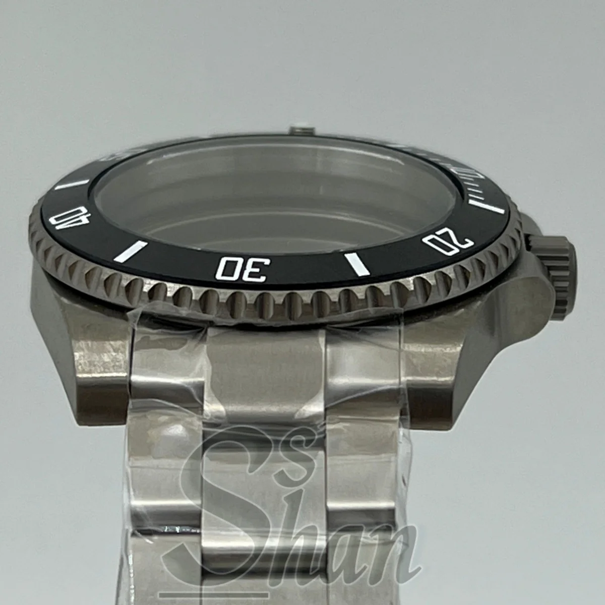 Aleación de titanio 40mm NH35 caja de reloj correa de cristal de zafiro SUB GMT Yacht NH34 NH35 NH36 ETA2824 movimiento resistente al agua 10ATM