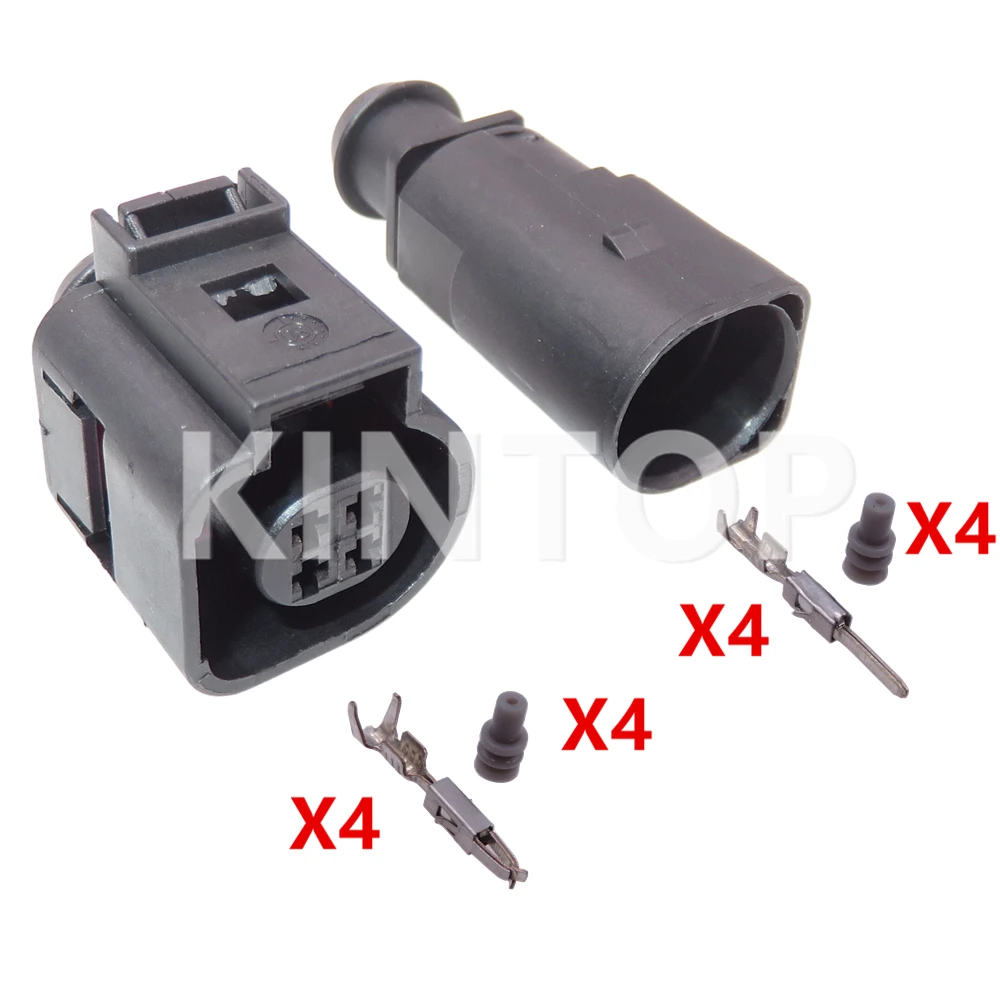 1 Set 4 Pins 4B0 973 712 4B0973712 4B0 973 812 4B0973812 AC Assembly Car Water Temperature Sensor Connector Auto Socket For VW