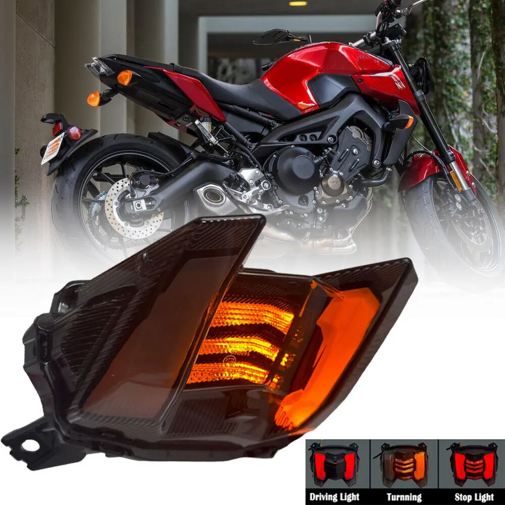 

E-Mark Plug and Play LED Tail Light For 2018-2019 Yamaha MT-09 FZ-09 FZ09 MT09 Motorbike Rear Taillight with Turn Signal Lamp