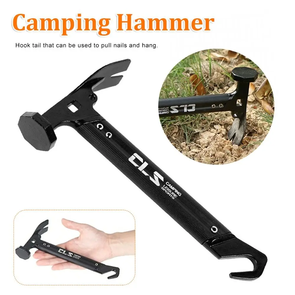 Portable Claw Hammer Multifunctional Outdoor Tool Camping Tent Accessories Tent Hammer Camping Peg Hammer Grond Nail Hammer