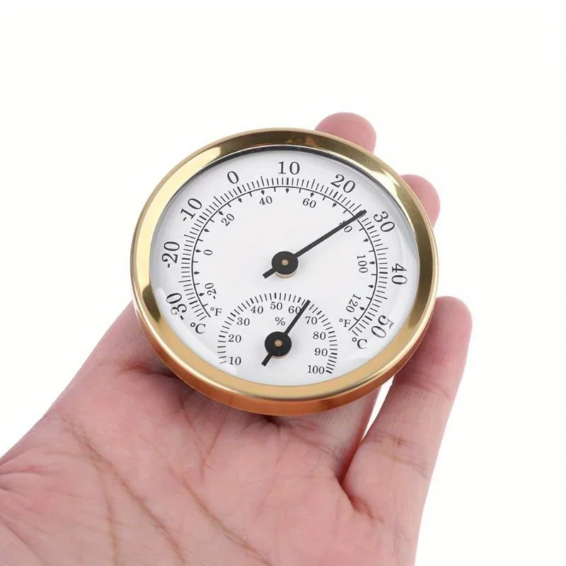 Mini 2 in 1 Thermometer Hygrometer Wall Mounted Mechanical Analog Temperature Gauge Humidity Meter