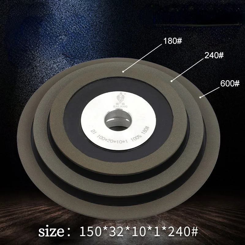 

2шт 125х10х1,5х32мм зернистость 150 # Алмазный шлифовальный круг для шлифования шлифовального круга из вольфрамового стального сплава с одной фаской