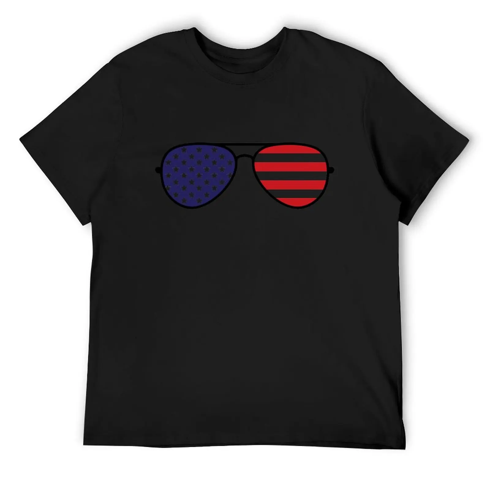 

Aviator Sunglasses American Flag T-Shirt vintage clothes anime summer tops mens graphic t-shirts big and tall