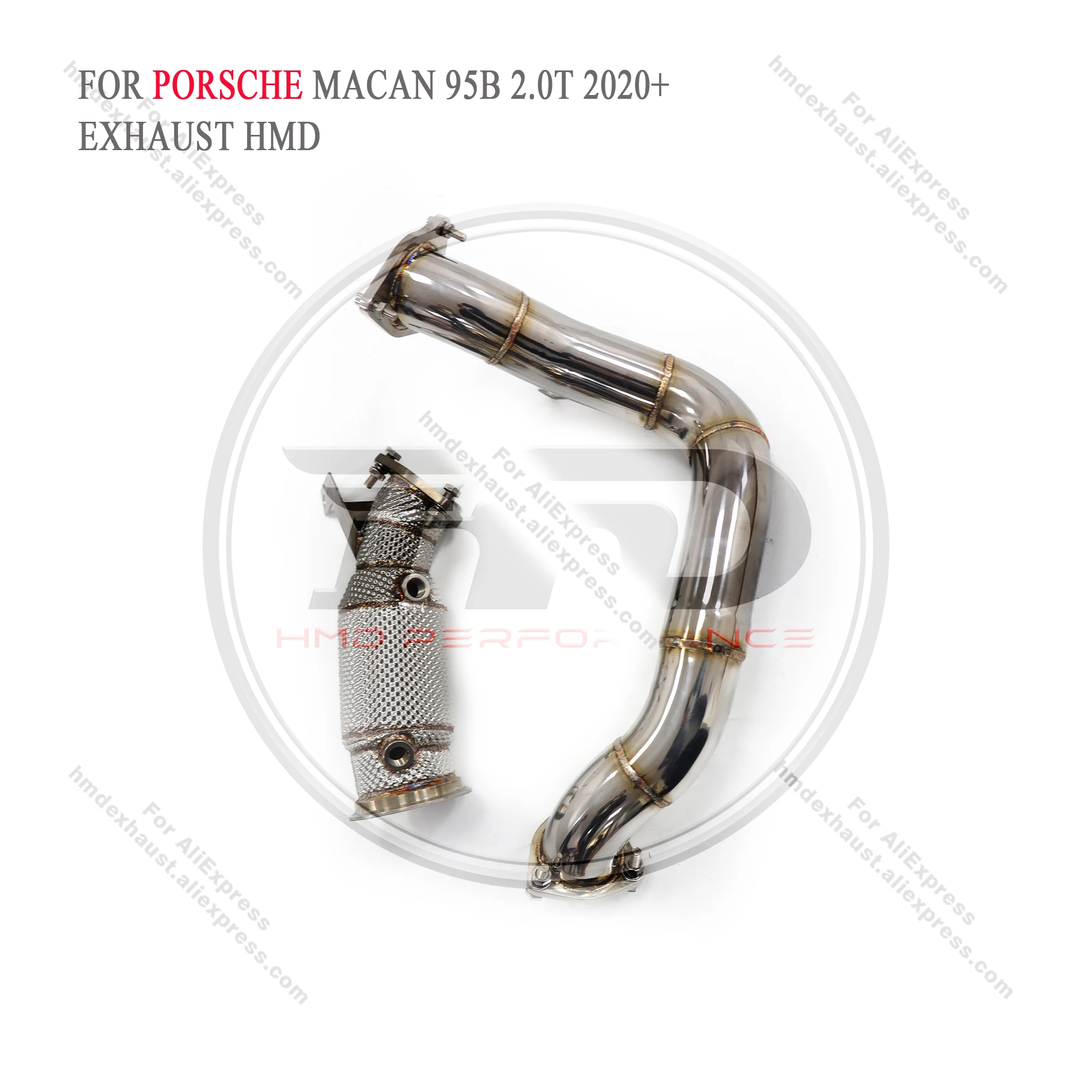 

HMD Exhaust System High Flow Performance Downpipe for Porsche Macan Facelift 2.0T 2020+ With Heat Shield Pipe