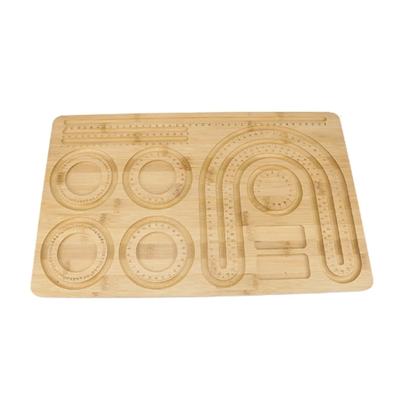 

1 PCS Bead Board For Jewelry Making Wood Color Bead Design Board For Bracelet And Necklaces Beading Mats Trays