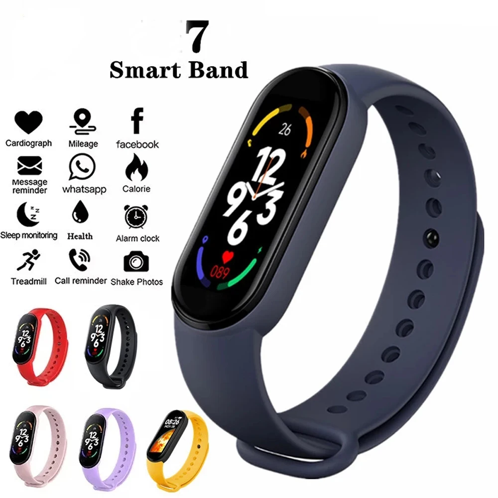 Smart Watch 7 per Android IOS Smart Band Sport uomo donna pressione sanguigna frequenza cardiaca IP67 braccialetto Fitness Monitor impermeabile