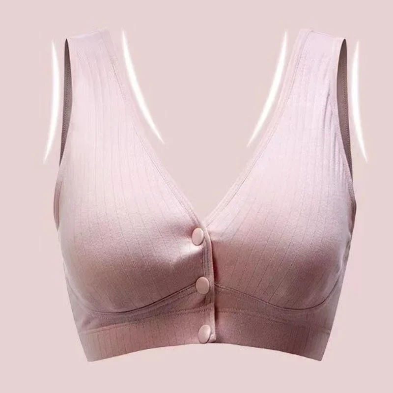 Cotton Nursing Bra Breathable Comfortable Front Buckle Women's Underwear Pregnancy Clothes Vest Maternity Clothes Breastfeeding