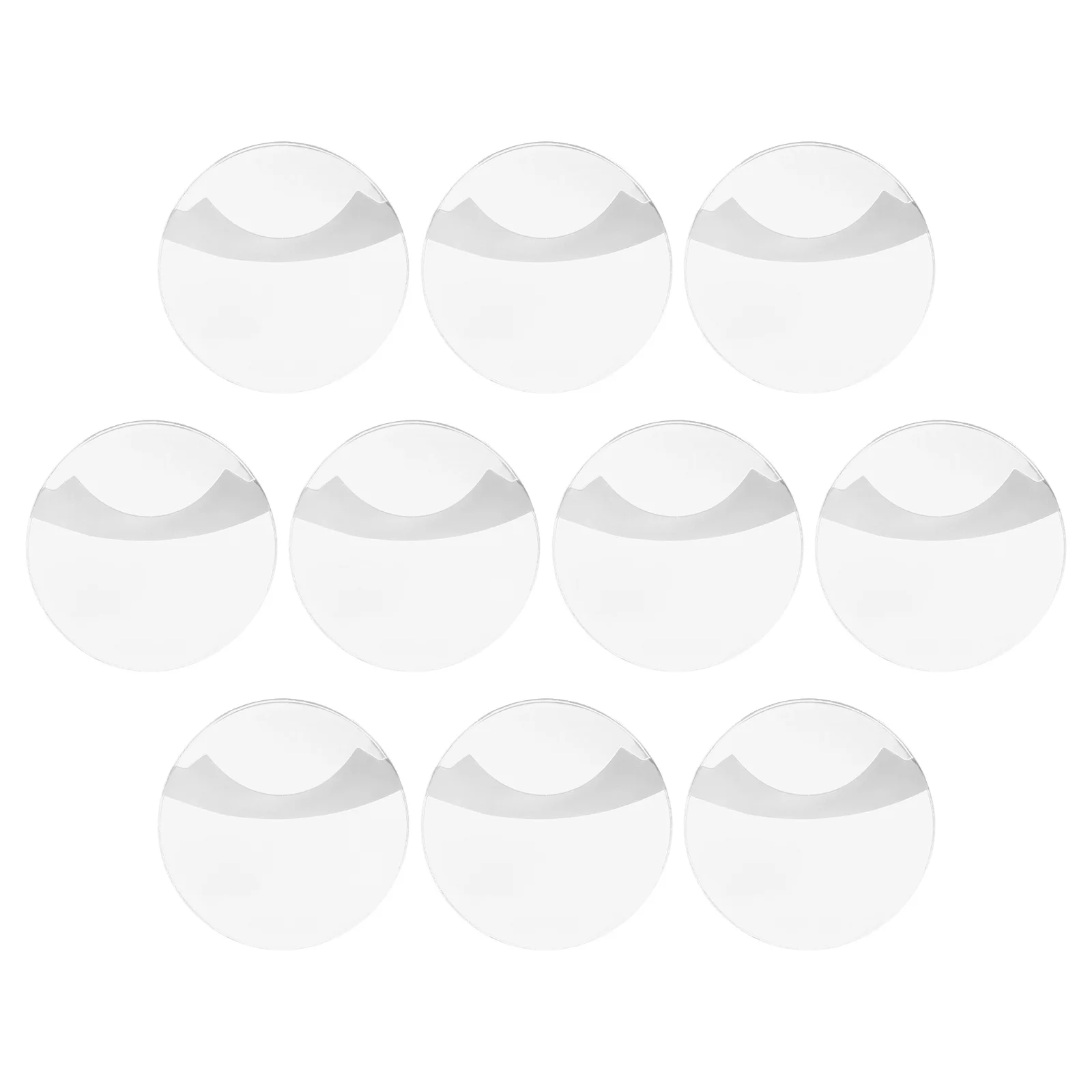 

10Pcs Heavy Duty Round Badge Holder Transparent Plastic Film Badge Display Covers Portable Protection Medal Display Covers