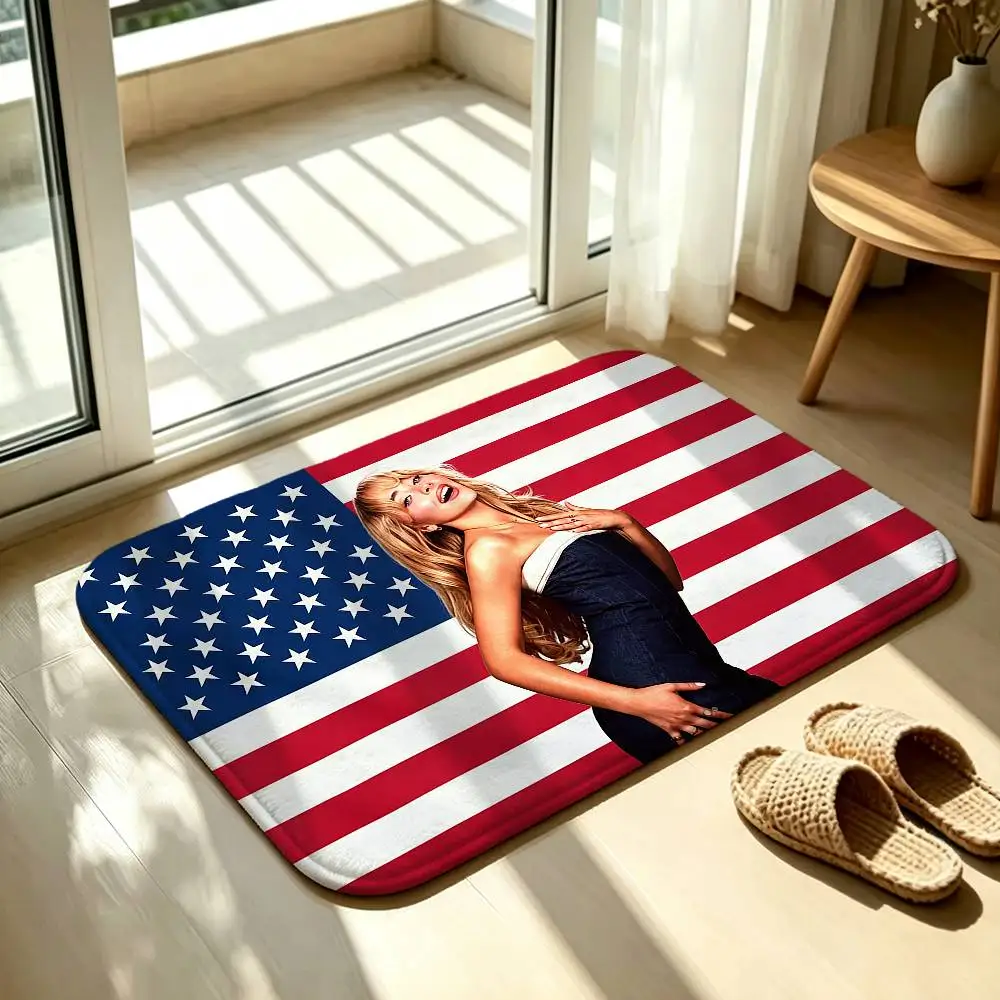 Singer S-Sabrina C-Carpenter Floor Mat Soft Non Slip for Entry Door Bathroom Indoor Home Decorative Carpet