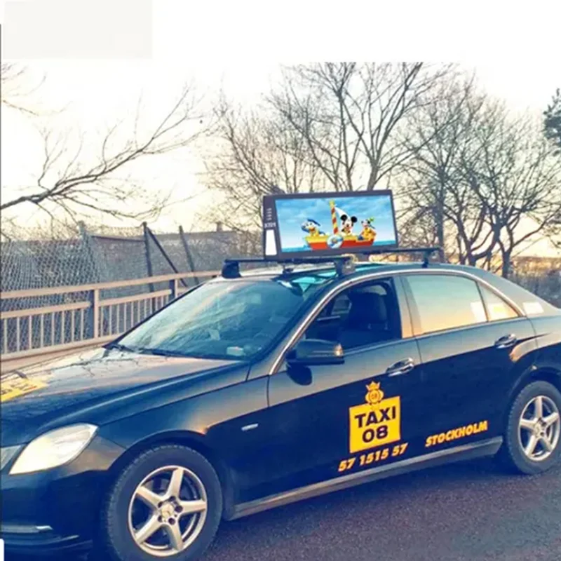 

P5 LED Car Display Taxi Glass Back Advertising P2.5 Digital Transparent Car Led Screen
