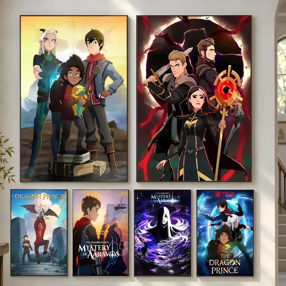 Animated Series The Dragon Prince Poster HD art sticky wall waterproof home living room bedroom bar aesthetic decoration