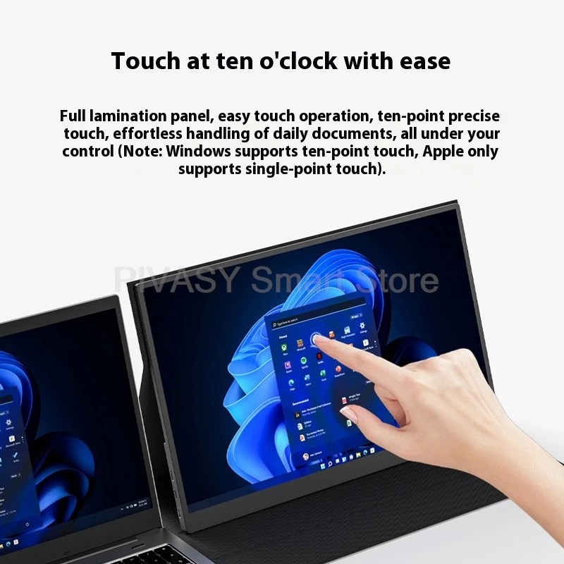 شاشة محمولة تعمل باللمس مقاس 14-21.5 بوصة بدقة 4K 120 هرتز لألعاب الكمبيوتر الشخصي PS5 شاشة خارجية لوحة IPS معدل تحديث عالي وسم اللون