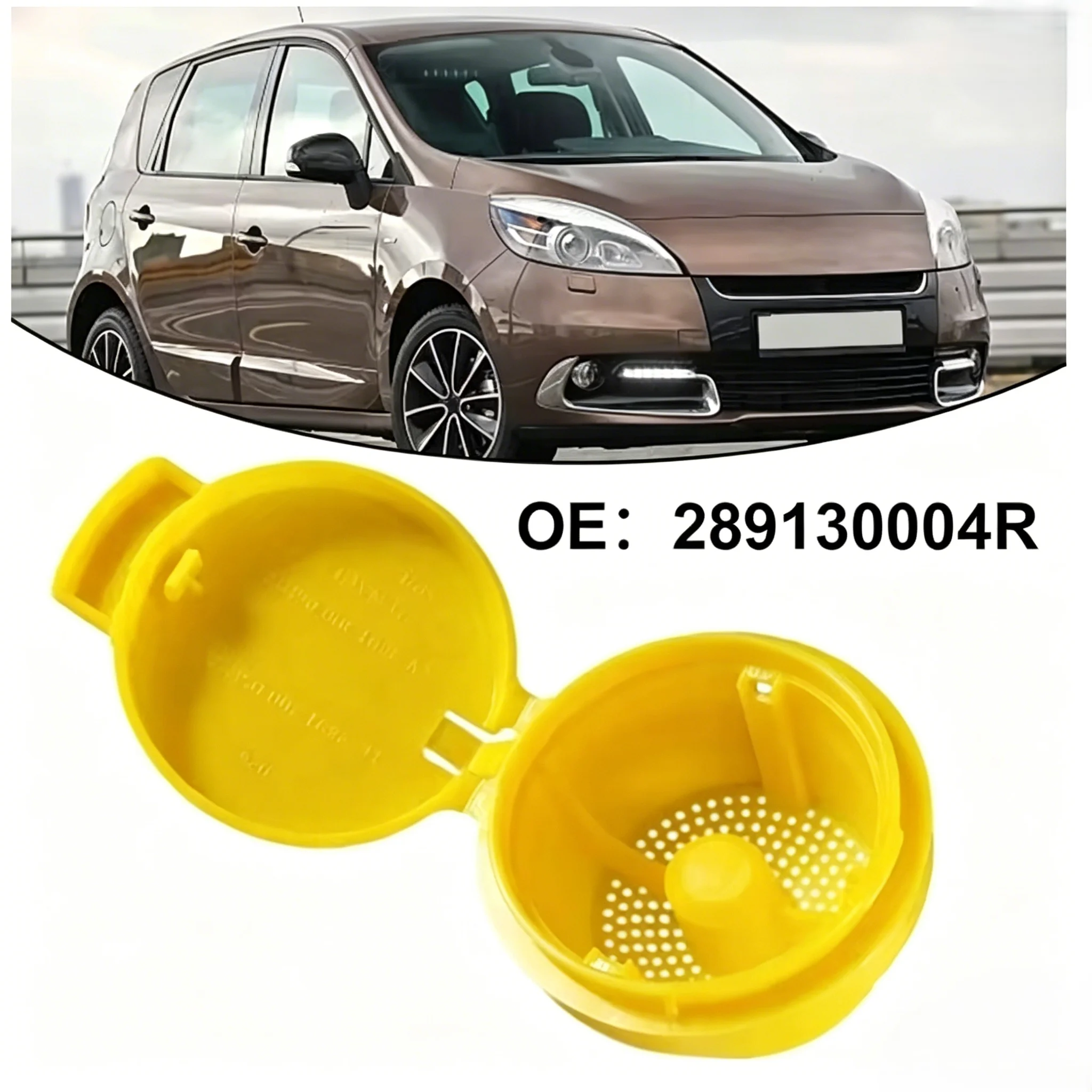 Car Windshield Washer Fluid Reservoir Tank Cap Lid 289130004R Compatible with Clio MK4 Megane Scenic MK3 MK4 Captur Talisman