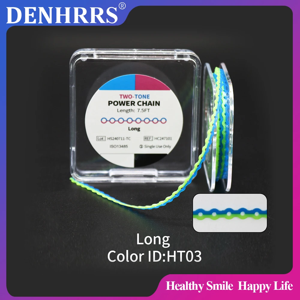Orthodontic Dental 7.5feet Two Tone Power Chain Elastic Ultra Chain Continous