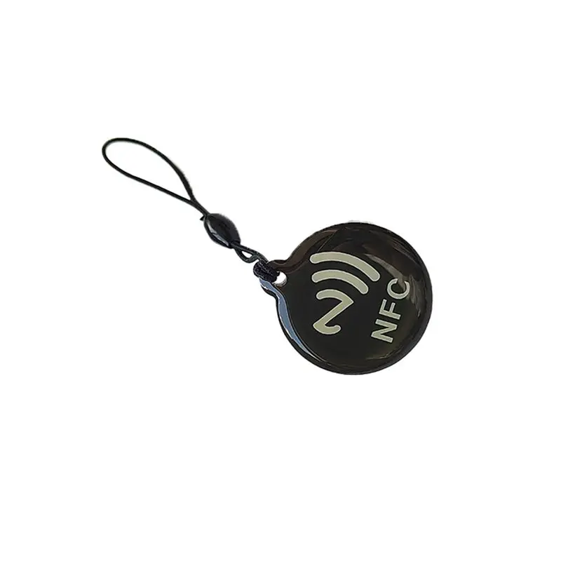 【MUST-HAVE】40Pcs NFC Tags Lable Ntag213 13.56Mhz Smart Card For All NFC Enabled Phone Smart Business Card NFC 31.5X28mm Black