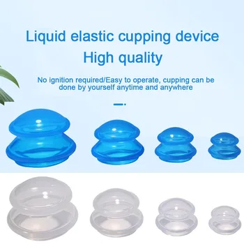 Vacuum Silicone Jars Massage Cups Silicone Cups Massage Body Cupping Cellulite Chinese…