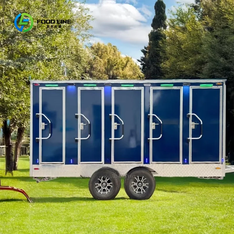Portable toilet Outdoor custom prefabricated mobile toilet Trailer with shower Eco-friendly and durable