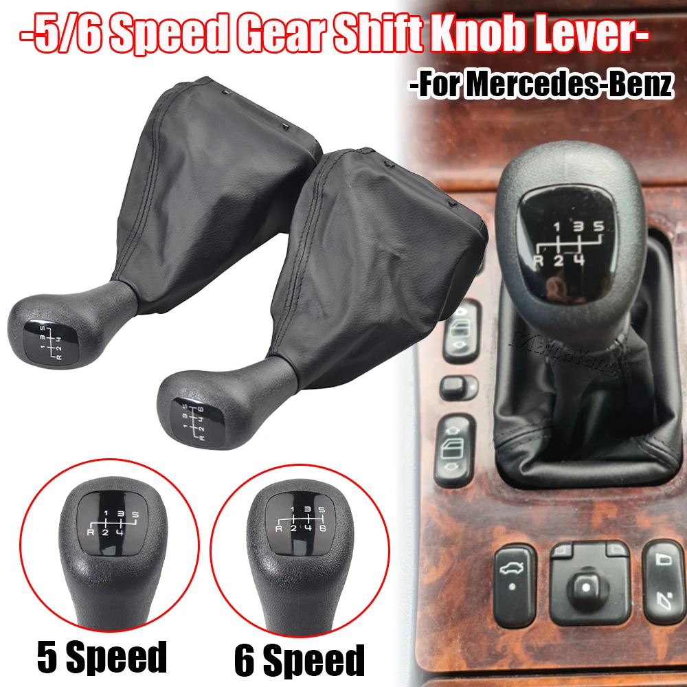 6 Speed 5 Speed Lever Stick Shifter For Mercedes Benz W202 C Class S202 W208 C208 CLK W210 E Class Manual Gear Shift Knob