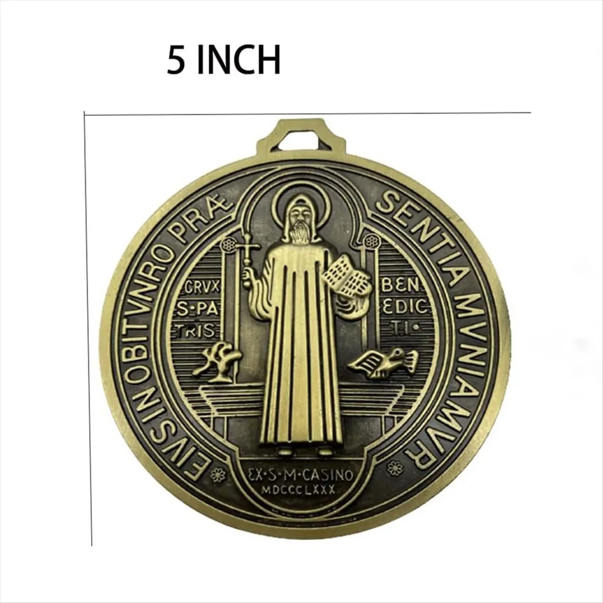 Home Blessing Medal Saint Extra Large Medallion Home Protector Religious Gift for Hanging Door, Wall