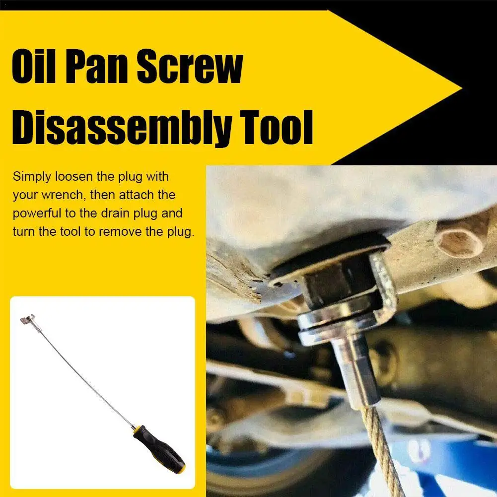 

1pc Oil Pan Screw Disassembly Tool Magnetic Suction Head Wrench Drain Oil Plug Remover Auto Repair Maintenance Tools