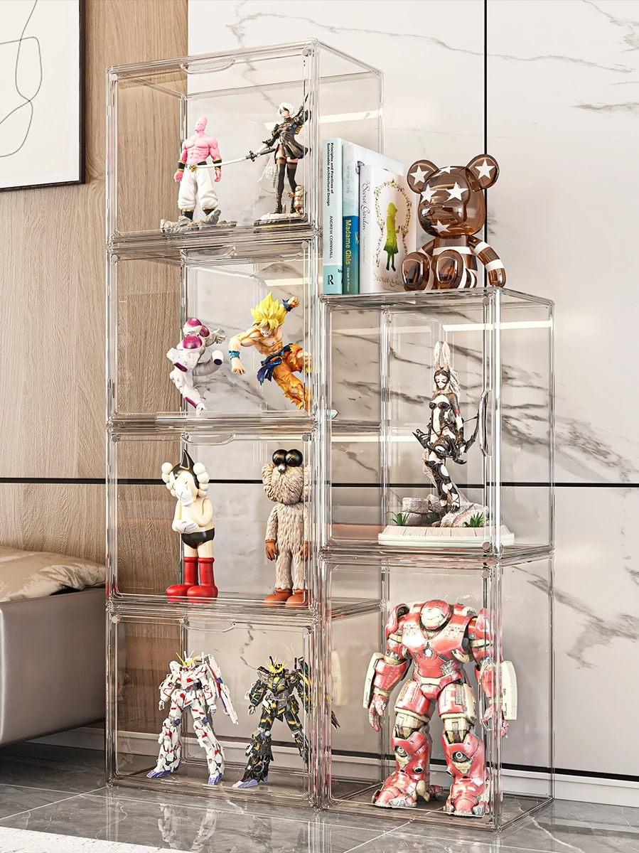 

Clear Acrylic Display Case Luxury Bag Organizer Home Dustproof Showcase for Action Figures Toys Collectibles Display Stand