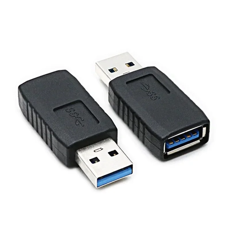 Adequado para computador portátil, durável usb 3.0 macho para fêmea adaptador conector extensor conversor de acoplador mf, preto