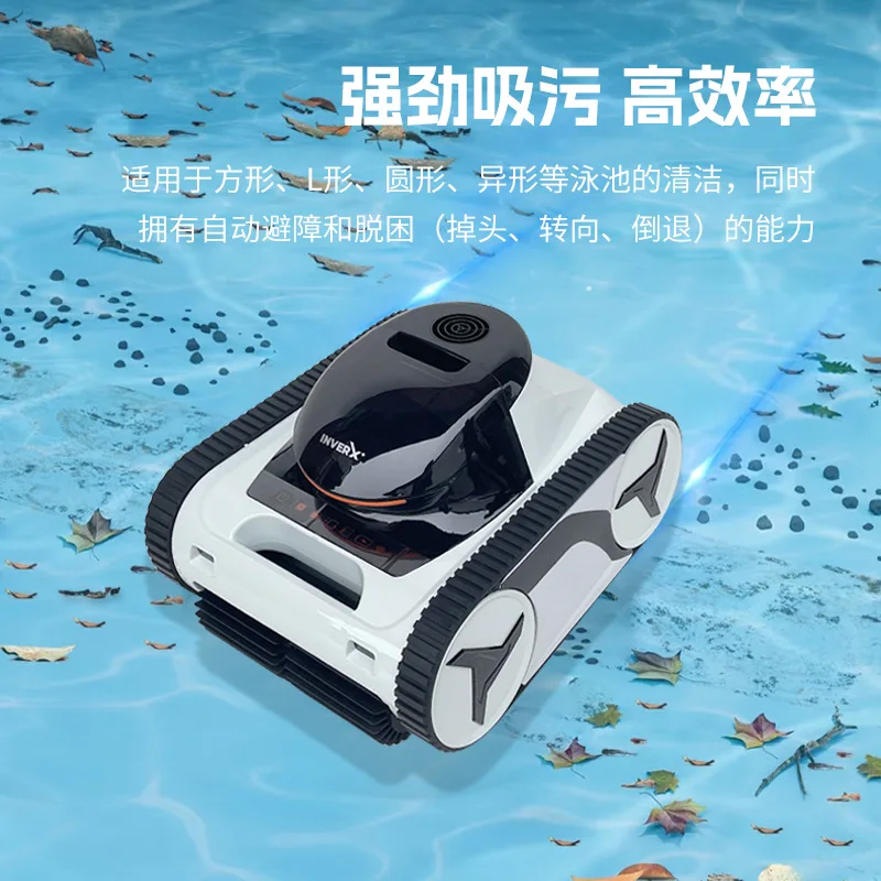 Drahtlose Abwassersaugmaschine Automatische Abwassersaugmaschine für Schwimmbäder Unterwasserroboter kann die Wand klettert und