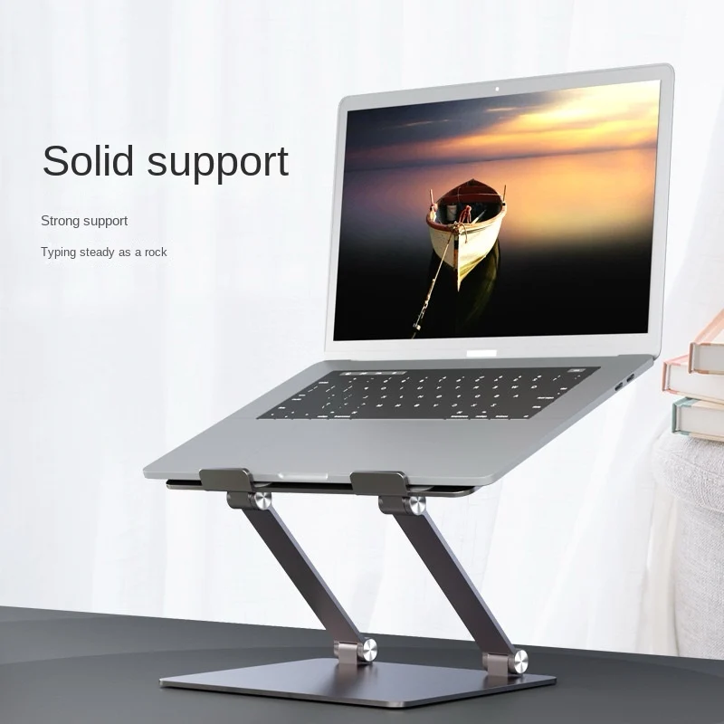 Adjustable Desk Laptop Stand Aluminium Alloy Notebook Desktop Stand For Macbook Air iPad Folding Non-Slip Folding Lapdesk