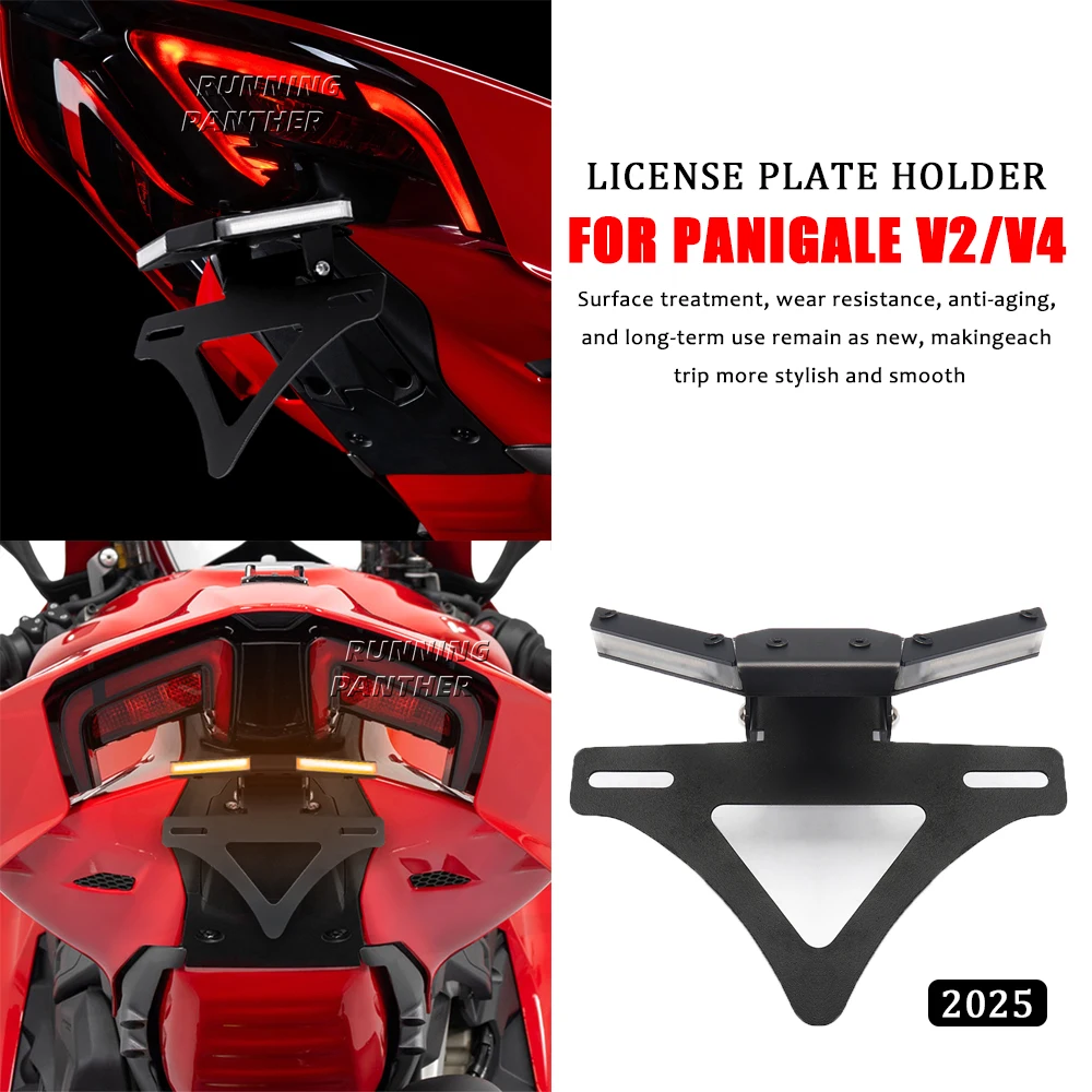 

New Motorcycle CNC Tail Tidy Fender Rear Tail Bracket Integrated Turn Signal License Plate Holder for Ducati PANIGALE V2/V4 2025
