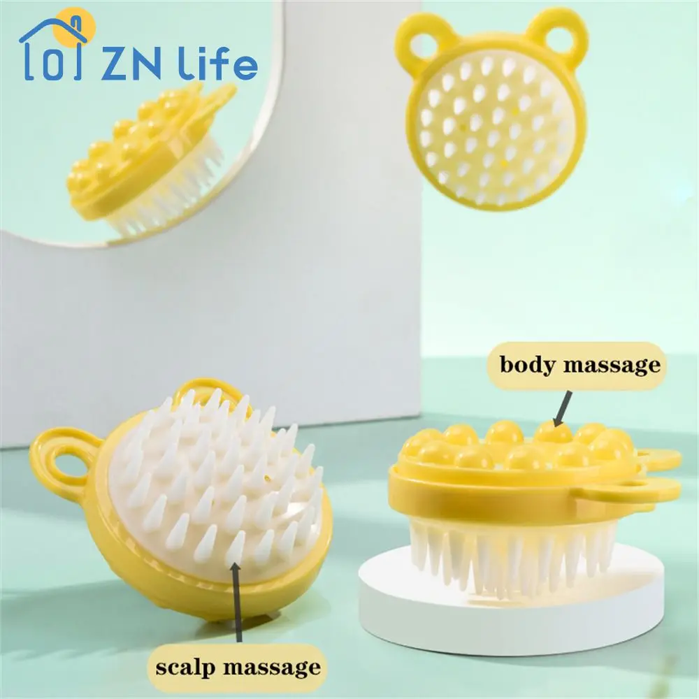 Silicone Brush Portable Relieves Itching And Dandruff Innovative Highly Recommended Yellow Best Seller Japanese Scalp Massager