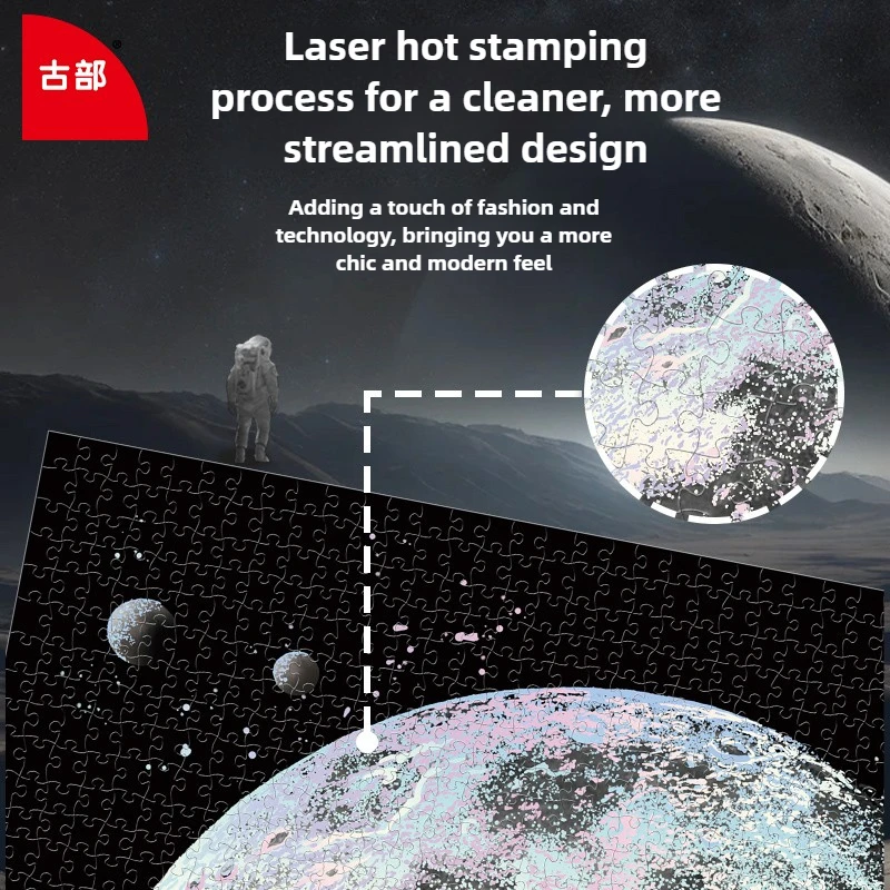 Puzzle Gubu White Card Moon, 1000 elementów, dla dorosłych, bardzo trudne, 14+, zabawka edukacyjna, wyzwanie, redukcja stresu, model kolekcjonerski