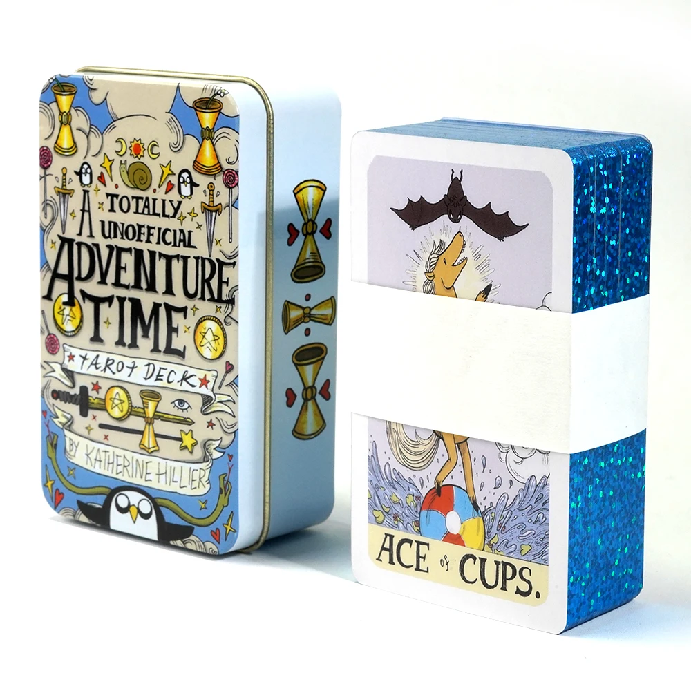 Adventure Time Tarot Deck Tin/Metal box Gilt Edge By Katherine Hillier The Unique Personality Traits And Story of Each Character