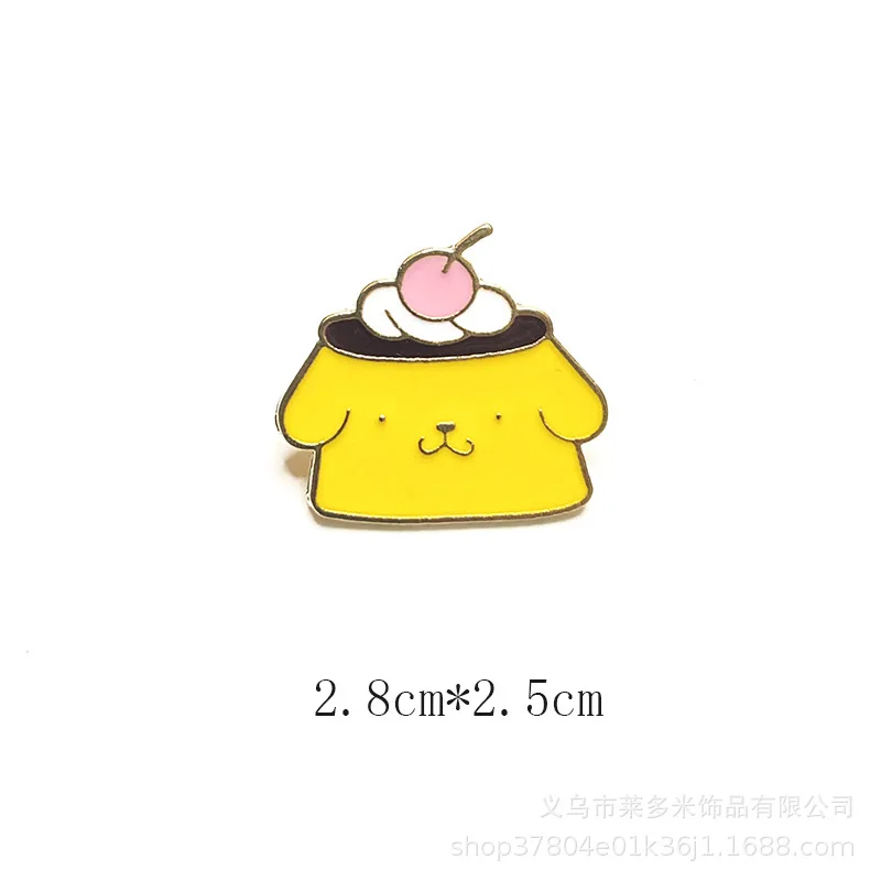 Broche de dessin animé Sanurgente Pins Melody Purin Cinnamoroll, broche mignonne pour manteau, accessoires pour hommes et femmes, cadeau de vacances