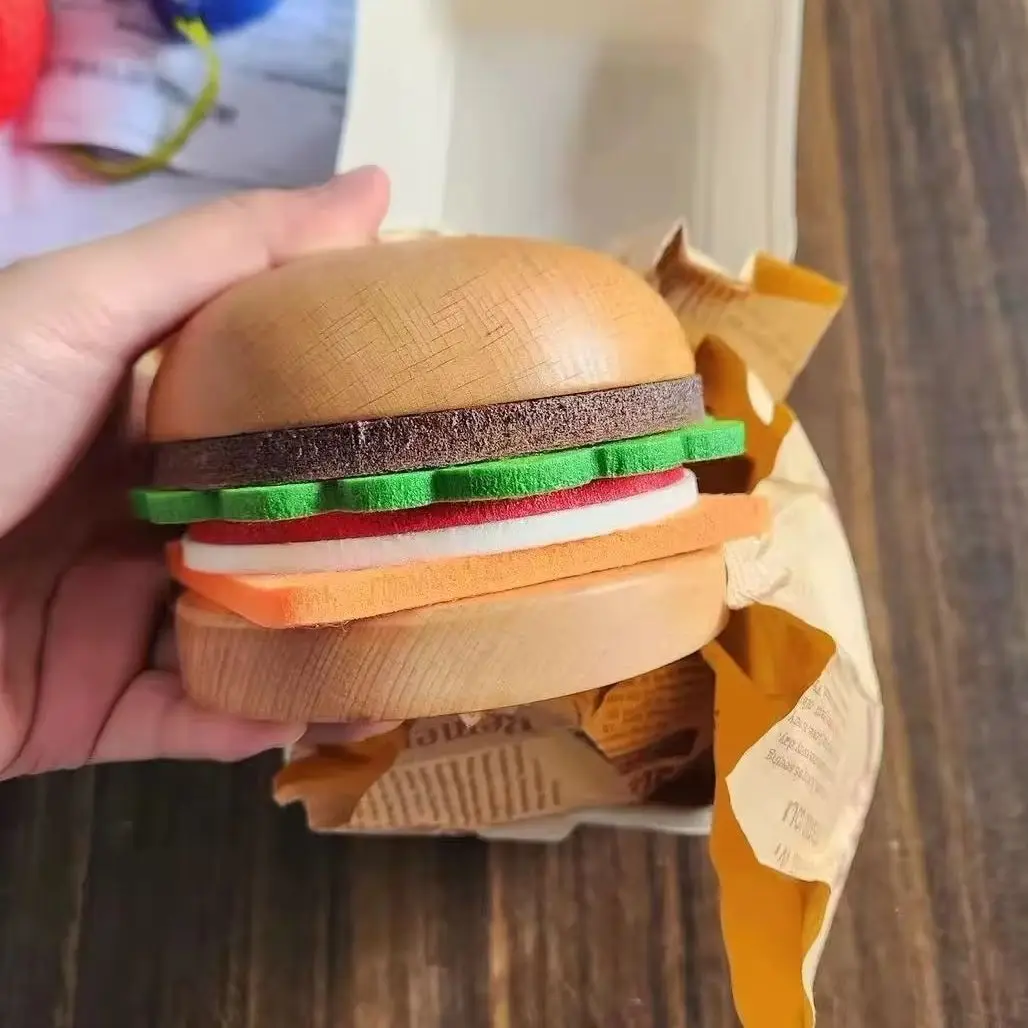 Layered Plump Hamburger Cream Elegant Household Entry Tea Table Cartoon Mat