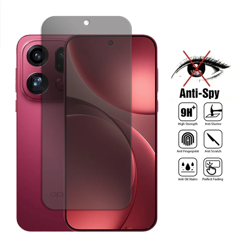 

For OPPO Find X9 Pro Glass For OPPO Find X9 Ultra Tempered Glass Anti-spy Privacy 9H Screen Protector For Find X9 Film
