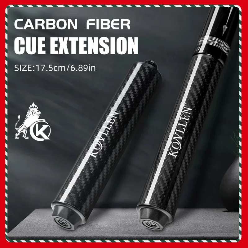 

KONLLEN Orginal Pool Cue Extension 6" Carbon Fiber Extension with Bumper for KONLLEN Cues Billiards Accessories