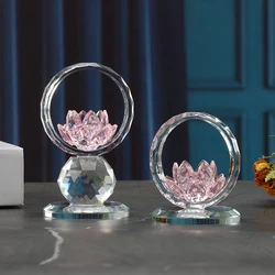 1pc Glass Lotus Votive Candle Holder Dwarf Tealight Candle Holders For Ramadan Home Decor Living Room Bedroom Decor