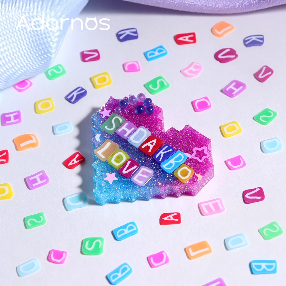 10 г. разноцветных букв из мяг – обзор и цена Resin Art Letter Keychain